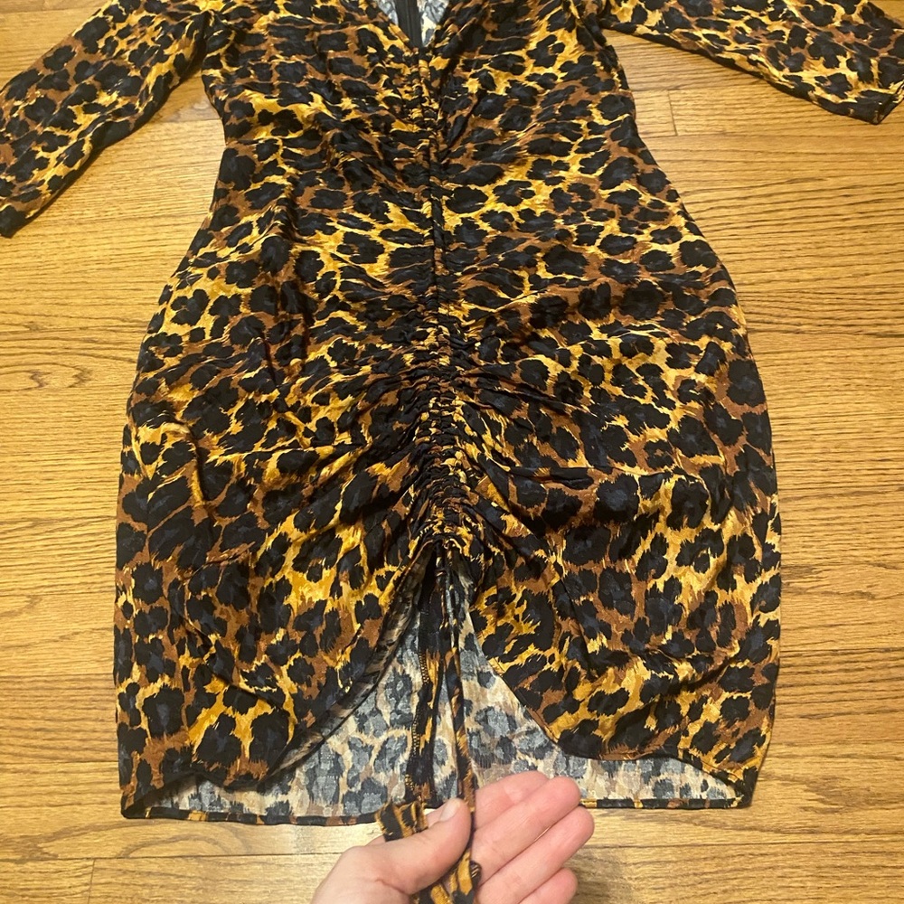 Zara animal print ruched mini dress - Picture 11 of 13